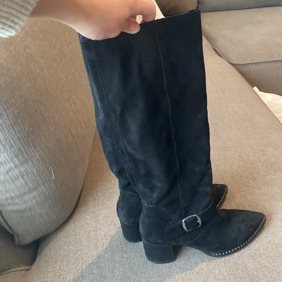 Free People black suede boots - Picture 2 of 7